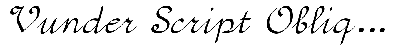 Vunder Script Oblique